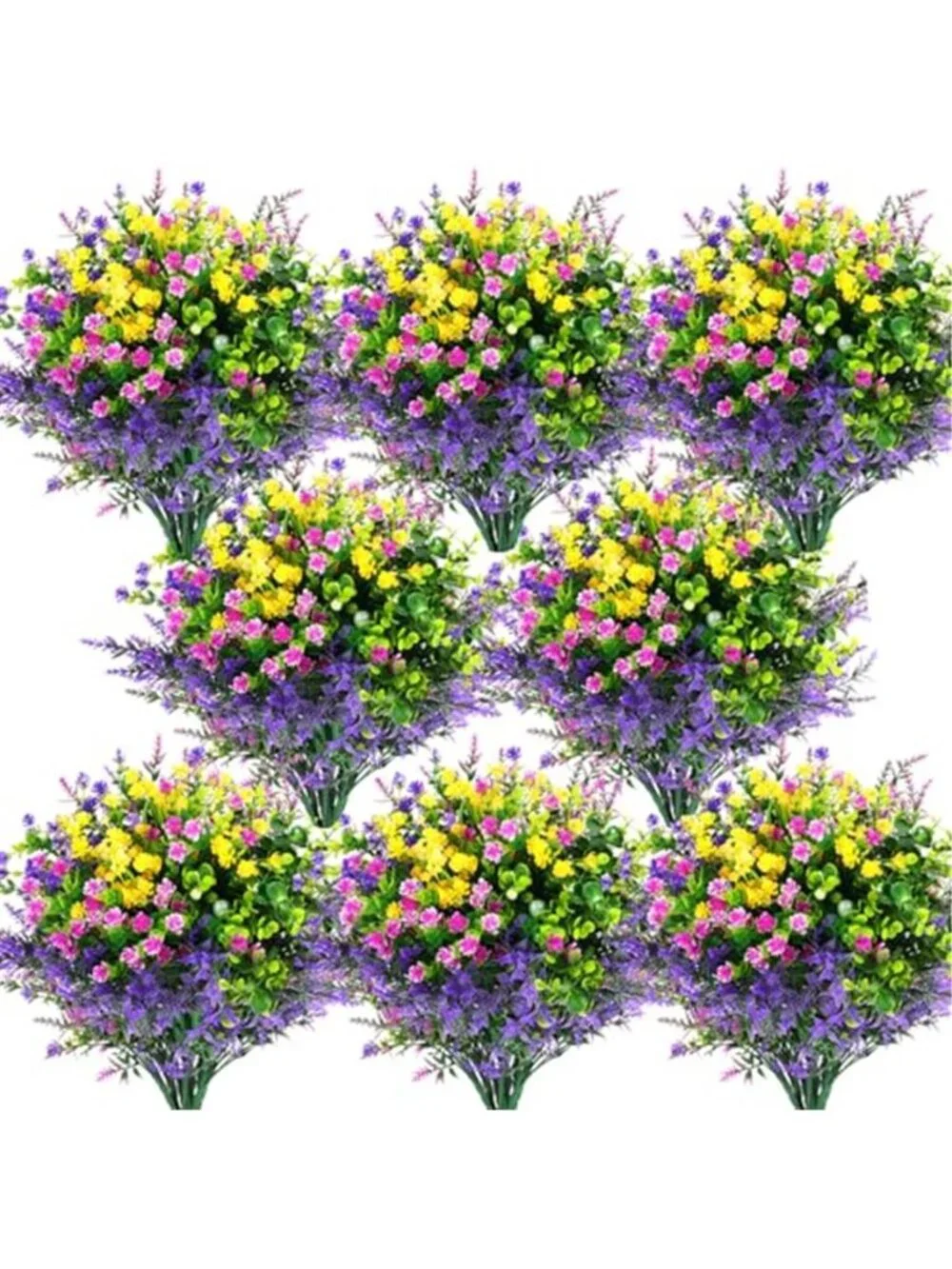 Artificial Outdoor Flowers UV Resistant Faux Daisy Hanging Planter Porch Decor